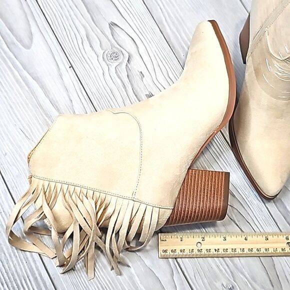 (13-3723)   Coutgo Women's  Western Khaki  Ankle Boots  Sz 7 - Picture 4 of 13